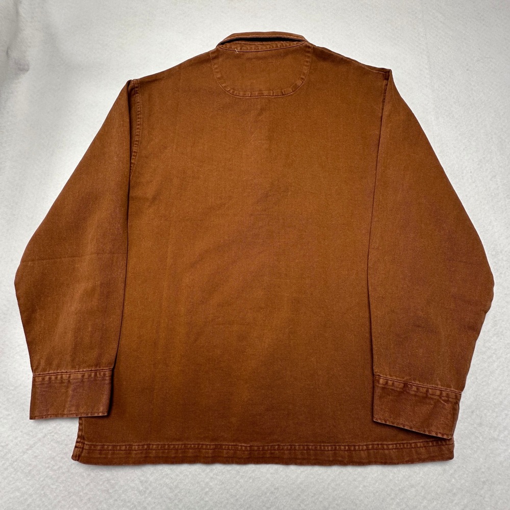 Folk Quinn Rugby Polo Mens L Spice Orange Brown Long Sleeve Cotton Heavyweight - Picture 2 of 8